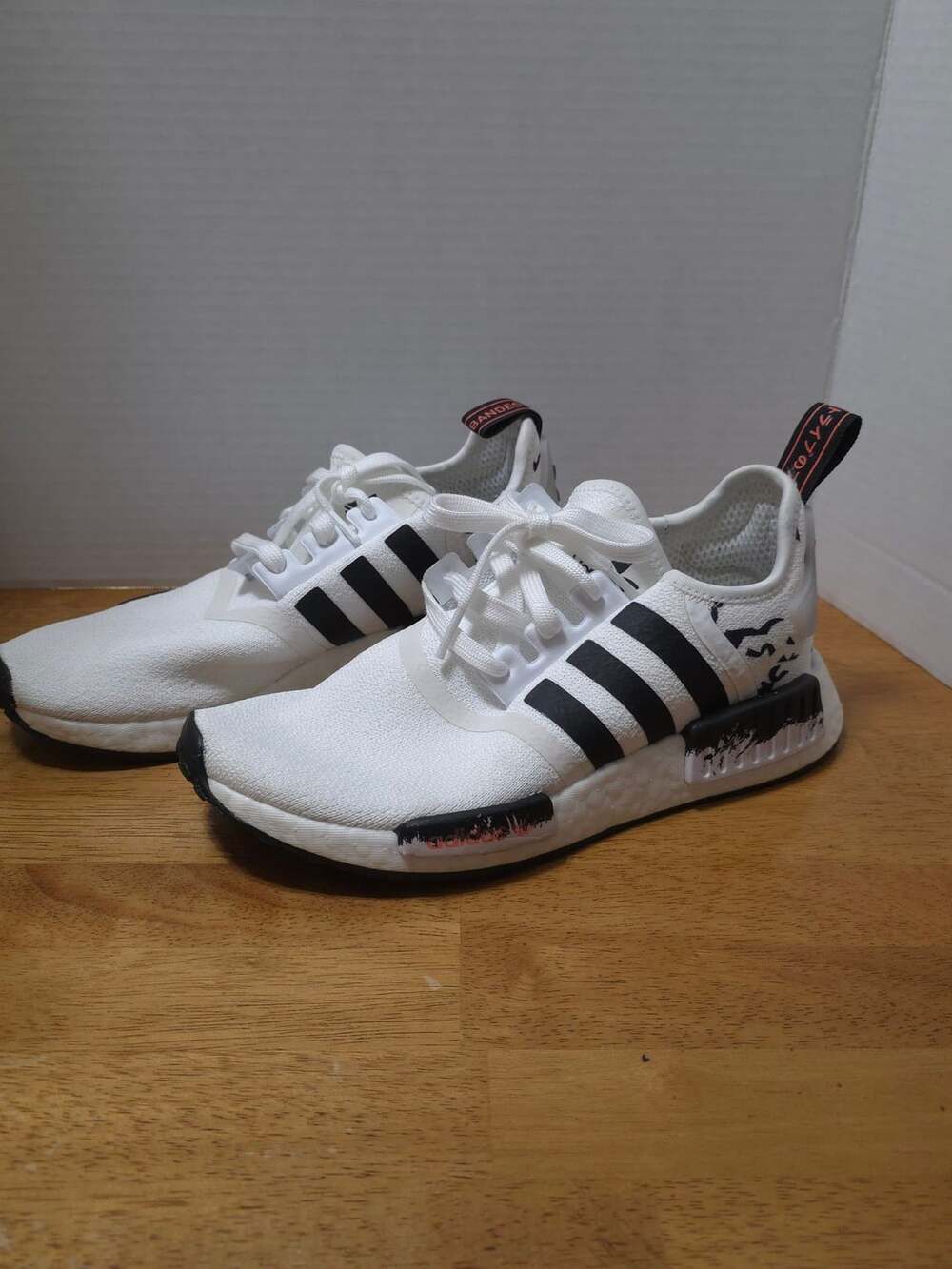 Adidas NMD_R1 White Black Solar Red Sneakers